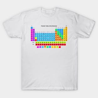 Vibrant HD Periodic Table with 118 Elements T-Shirt